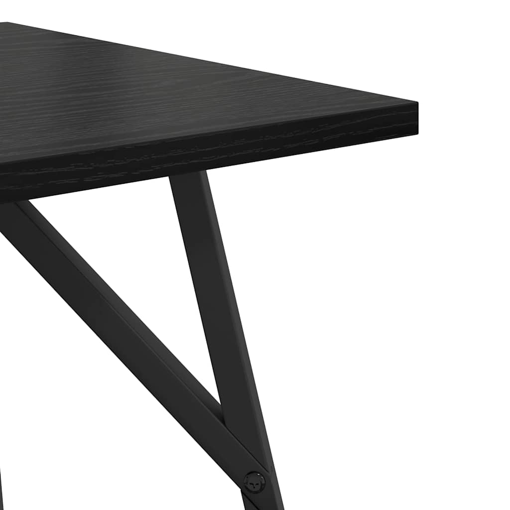 vidaXL Side Table Set 2 pcs Black Oak