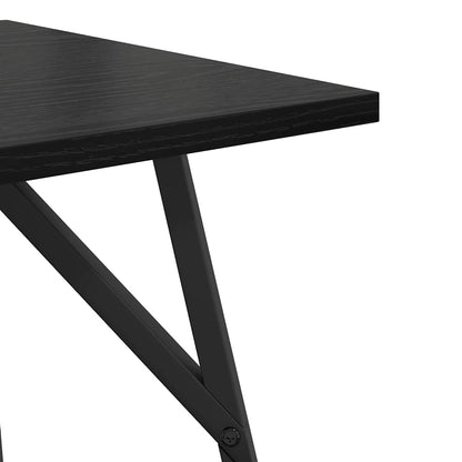 vidaXL Side Table Set 2 pcs Black Oak