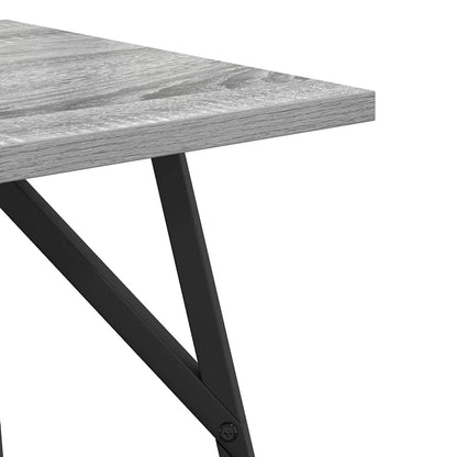 vidaXL Side Table Set 2 pcs Grey Sonoma and Black