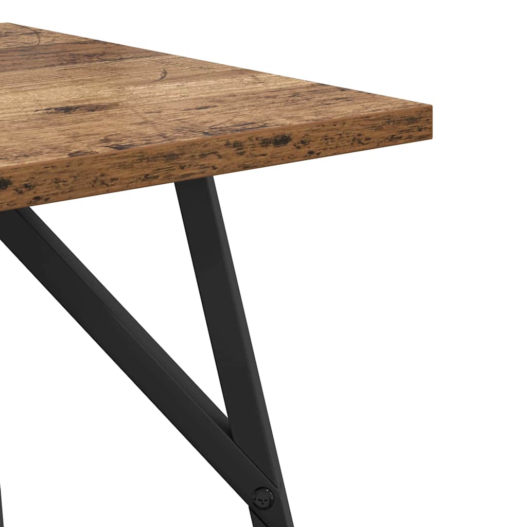 vidaXL Side Table Set 2 pcs Old Wood and Black