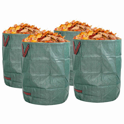 vidaXL Garden Waste Bags 4 pcs Green 66 x 66 x 83.5 cm Polypropylene