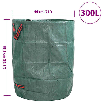 vidaXL Garden Waste Bags 4 pcs Green 66 x 66 x 83.5 cm Polypropylene