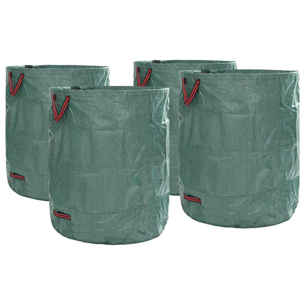 vidaXL Garden Waste Bags 4 pcs 500 L Green Polypropylene
