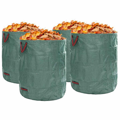 vidaXL Garden Waste Bags 4 pcs 500 L Green Polypropylene