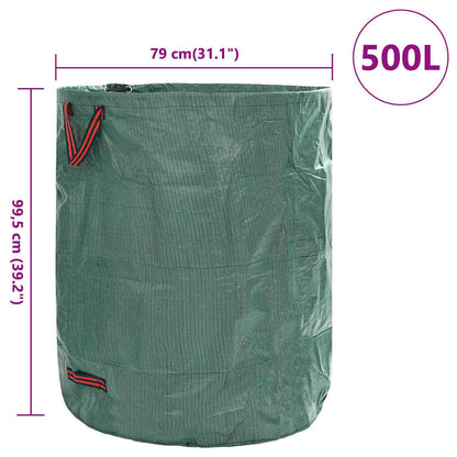 vidaXL Garden Waste Bags 4 pcs 500 L Green Polypropylene