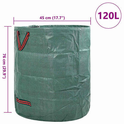 vidaXL Garden Waste Bags 12 pcs Green 45 x 45 x 76 cm Polypropylene