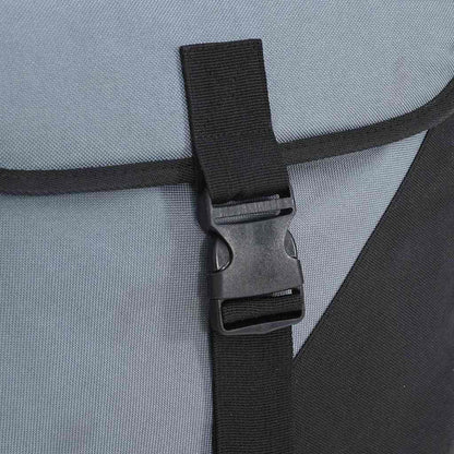vidaXL Bicycle Bag Grey and Black 31.5 x 15.5 x 40 cm Polyester