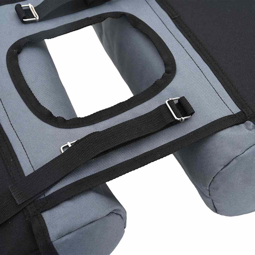 vidaXL Bicycle Bag Grey and Black 31.5 x 15.5 x 40 cm Polyester