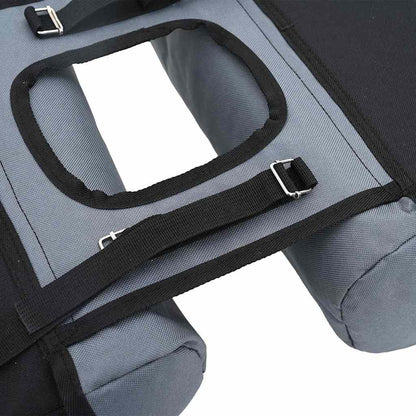 vidaXL Bicycle Bag Grey and Black 31.5 x 15.5 x 40 cm Polyester