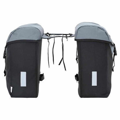 vidaXL Bicycle Bag Grey and Black 31.5 x 15.5 x 40 cm Polyester