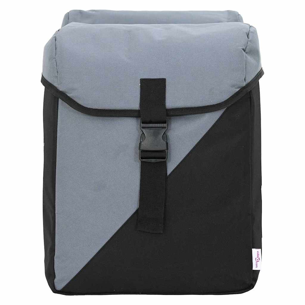 vidaXL Bicycle Bag Grey and Black 31.5 x 15.5 x 40 cm Polyester