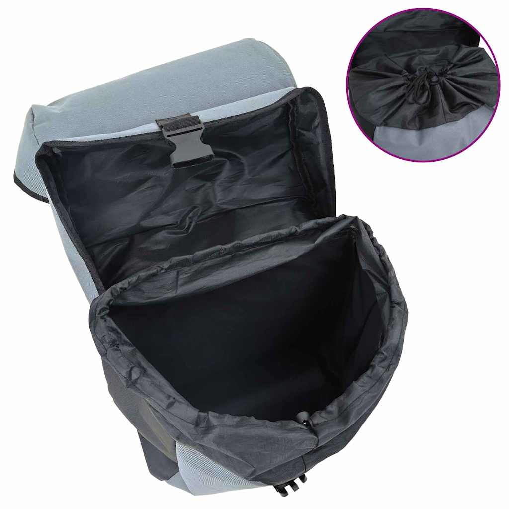 vidaXL Bicycle Bag Grey and Black 31.5 x 15.5 x 40 cm Polyester
