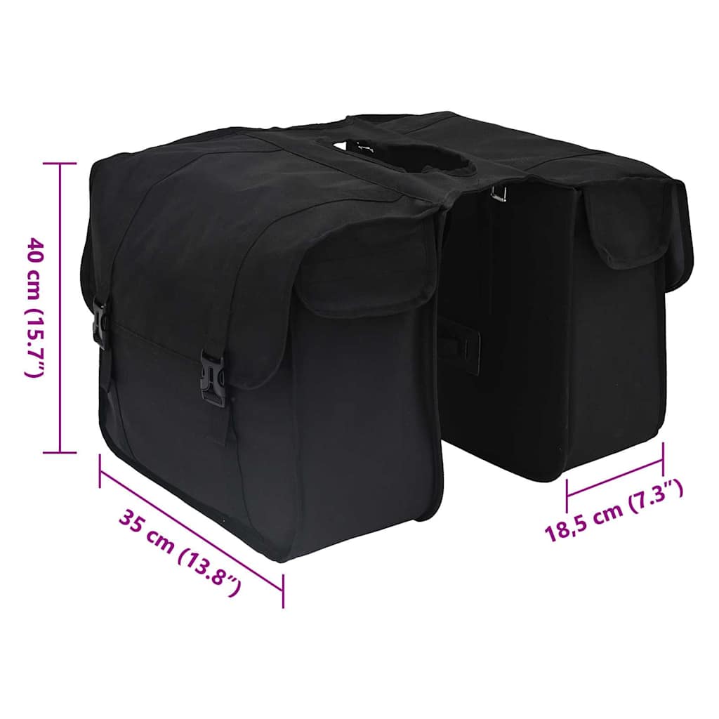 vidaXL Bicycle Bag Black 40 x 18.5 x 35 cm Polyester