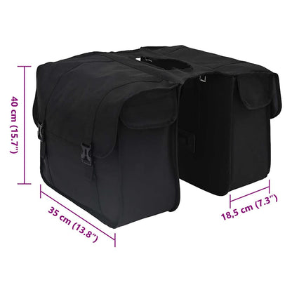 vidaXL Bicycle Bag Black 40 x 18.5 x 35 cm Polyester