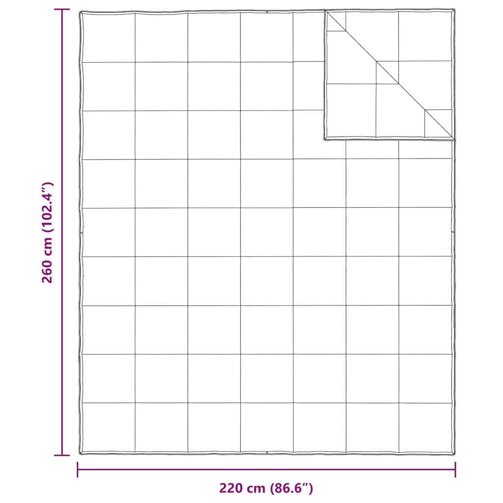 vidaXL 2-in-1 Duvet White 260 x 220 cm Down