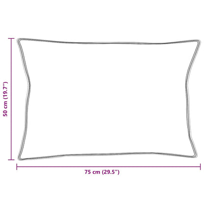 vidaXL Pillow with Pillow White 50 x 75 cm Cotton