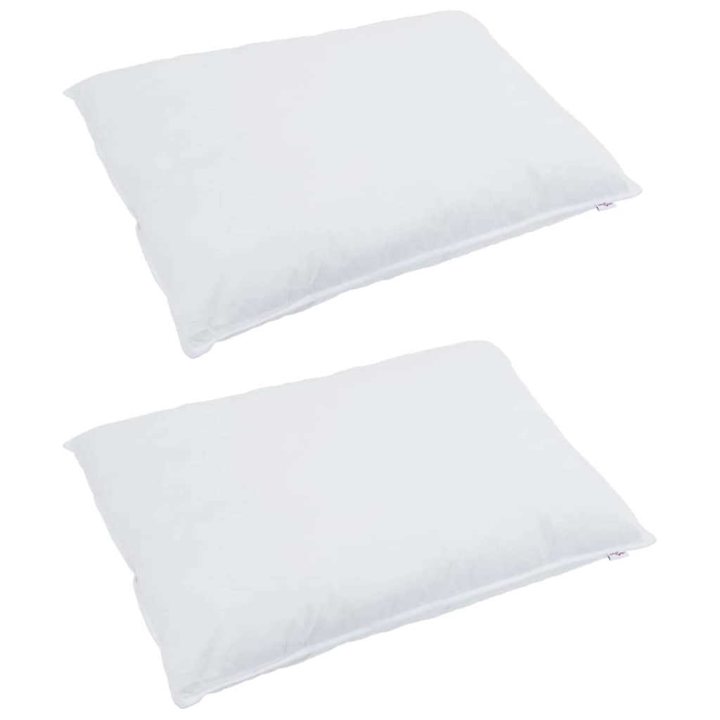 vidaXL Pillow with Pillow 2 pcs White 50 x 75 cm Cotton