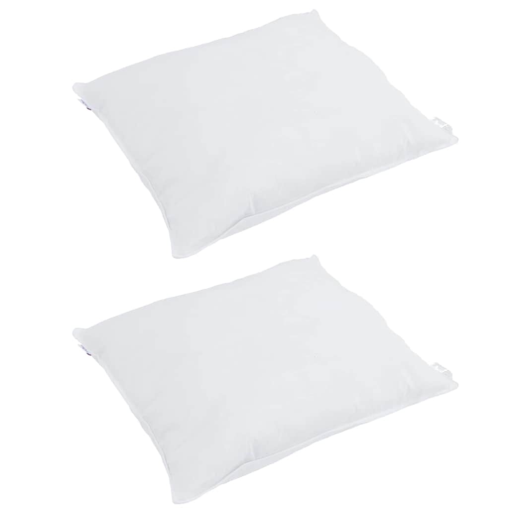 vidaXL Pillow with Pillow 2 pcs White 65 x 65 cm Cotton