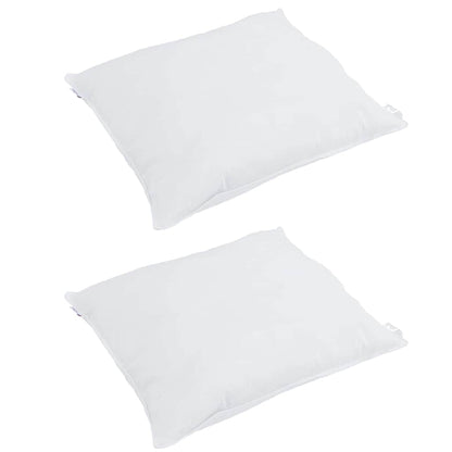 vidaXL Pillow with Pillow 2 pcs White 65 x 65 cm Cotton