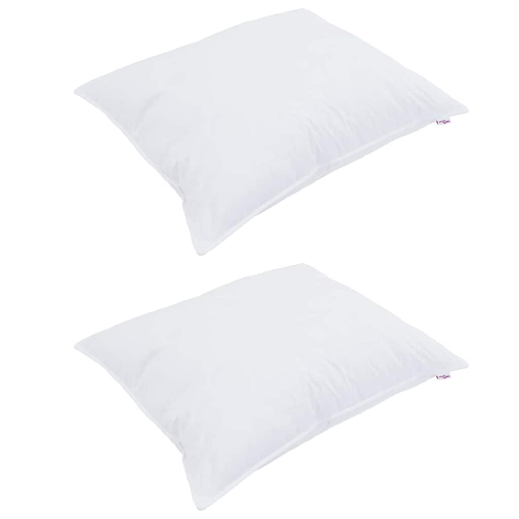 vidaXL Pillow with Pillow 2 pcs White 50 x 75 cm Cotton