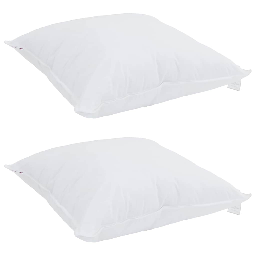 vidaXL Pillow with Pillow 2 pcs White 65 x 65 cm Cotton