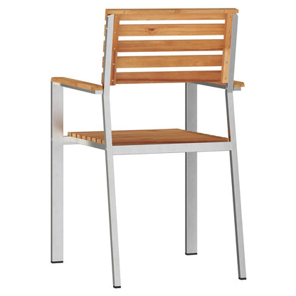 vidaXL Garden Chair 4 pcs Oil Natural Solid Teak Wood