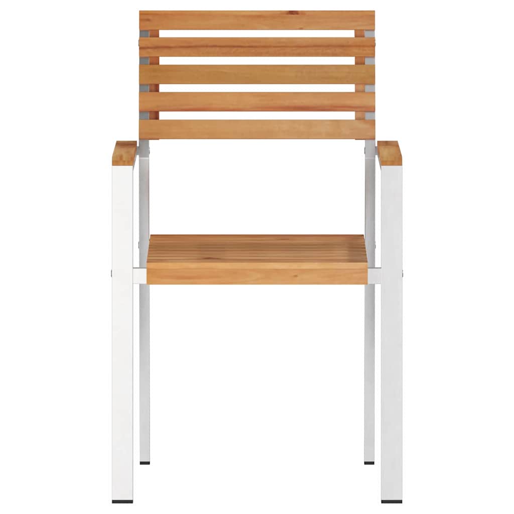 vidaXL Garden Chair 4 pcs Oil Natural Solid Teak Wood