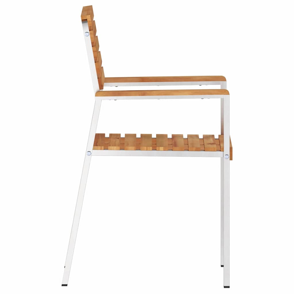 vidaXL Garden Chair 4 pcs Oil Natural Solid Teak Wood