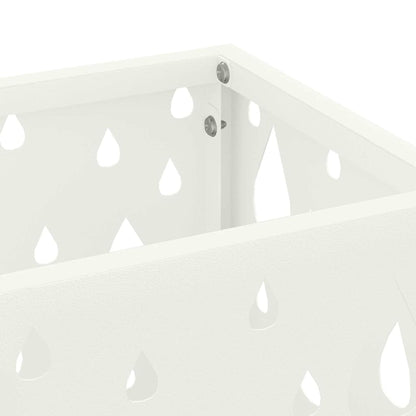 vidaXL Rain Umbrella Stand White 15.5 x 15.5 x 49 cm Steel