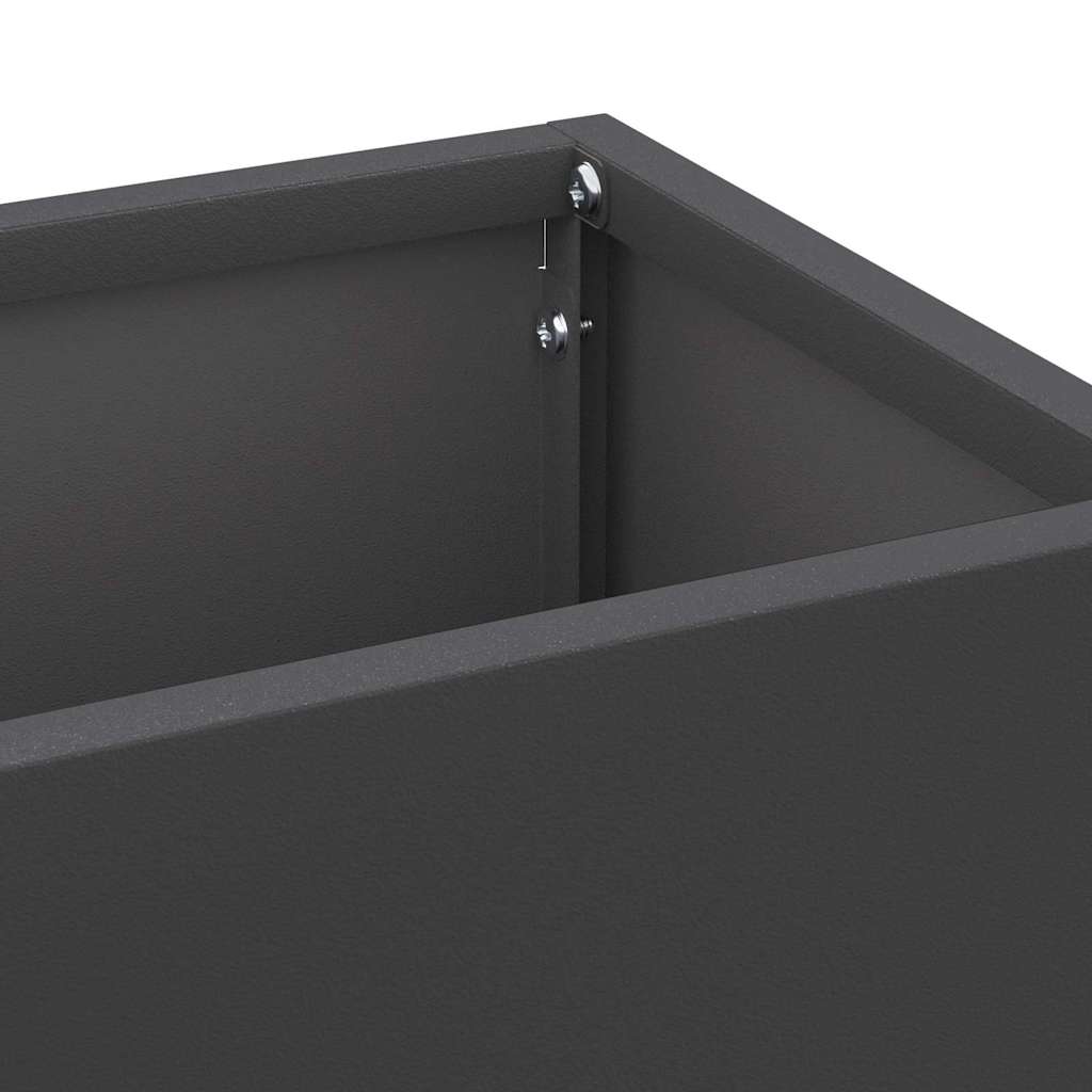 vidaXL Umbrella Stand with Storage Black 15.5 x 15.5 x 49 cm Metal