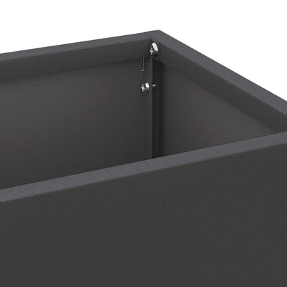 vidaXL Umbrella Stand with Storage Black 15.5 x 15.5 x 49 cm Metal