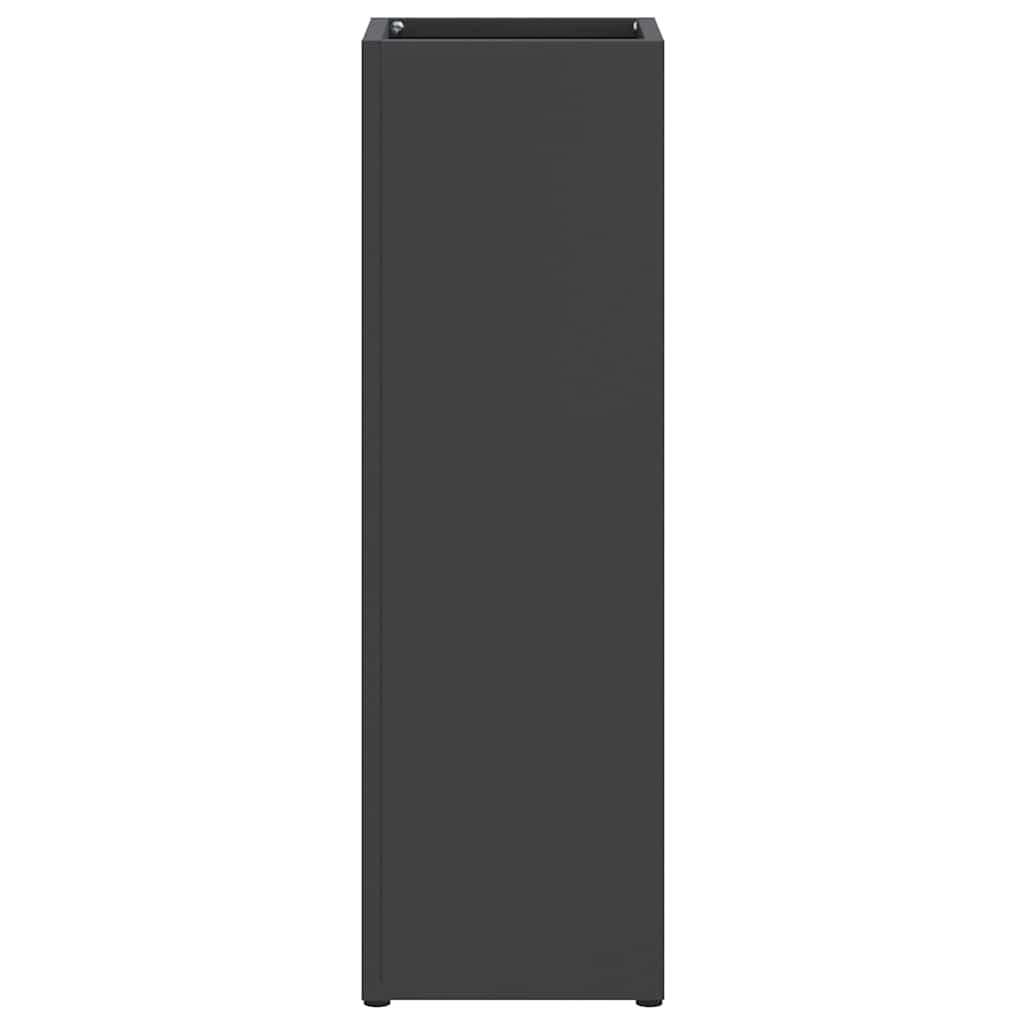 vidaXL Umbrella Stand with Storage Black 15.5 x 15.5 x 49 cm Metal