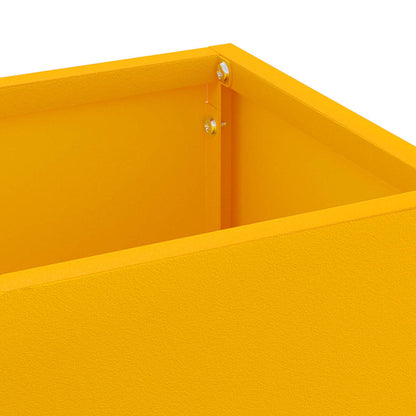 vidaXL Umbrella Stand with Storage Mustard 15.5 x 15.5 x 49 cm Metal