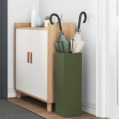 vidaXL Rain Umbrella Stand Olive 15.5 x 15.5 x 49 cm Steel