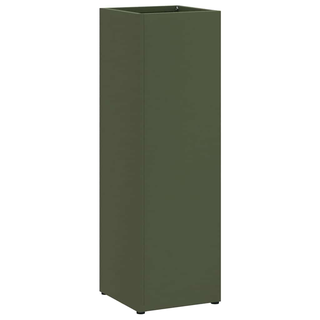 vidaXL Rain Umbrella Stand Olive 15.5 x 15.5 x 49 cm Steel