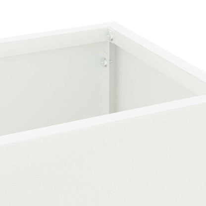 vidaXL Umbrella Stand with Storage White 15.5 x 15.5 x 49 cm Metal