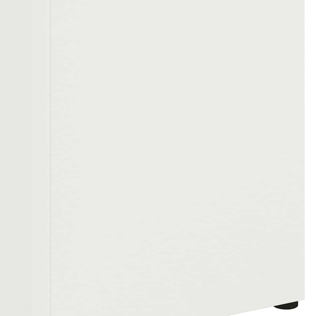vidaXL Umbrella Stand with Storage White 15.5 x 15.5 x 49 cm Metal