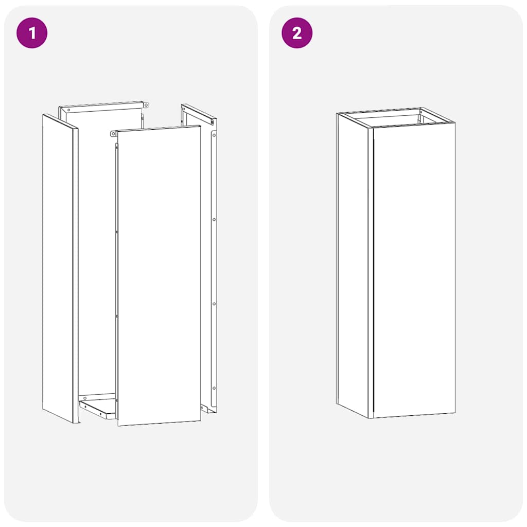 vidaXL Umbrella Stand with Storage White 15.5 x 15.5 x 49 cm Metal