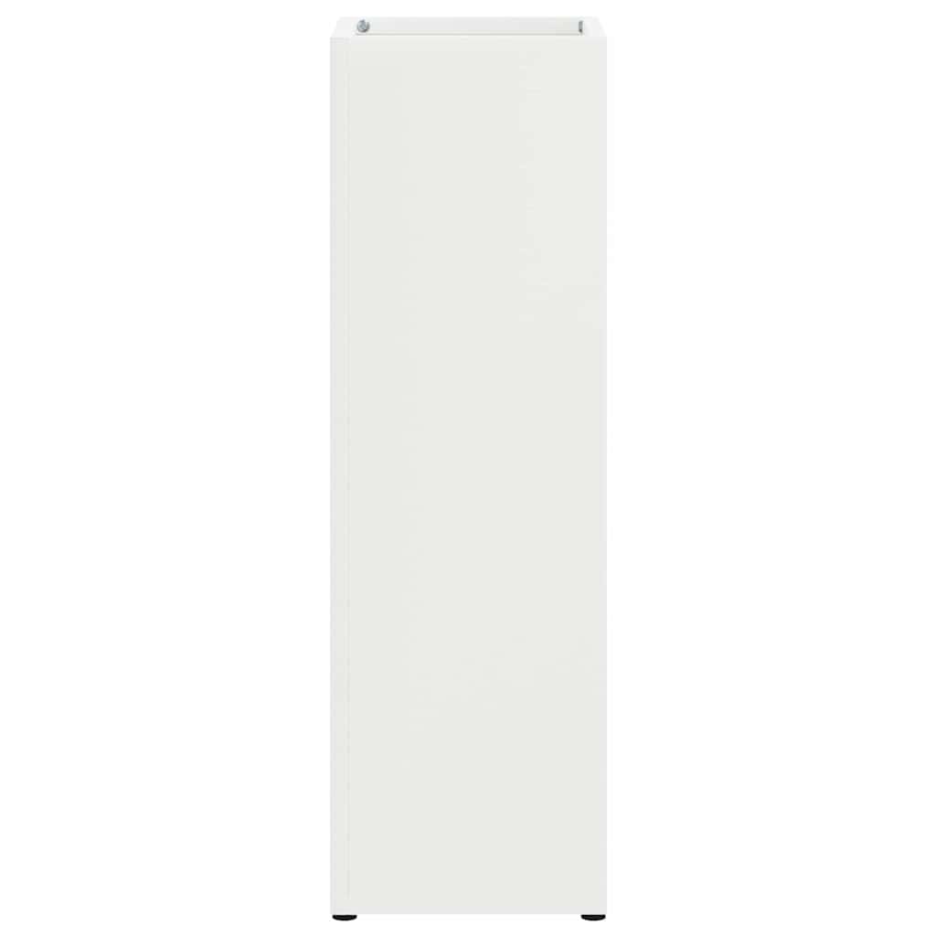 vidaXL Umbrella Stand with Storage White 15.5 x 15.5 x 49 cm Metal