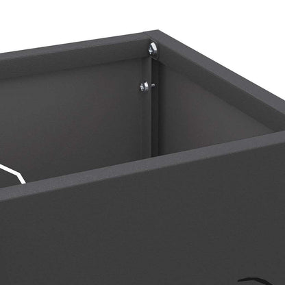 vidaXL Rain Umbrella Stand Black 15.5 x 15.5 x 49 cm Steel