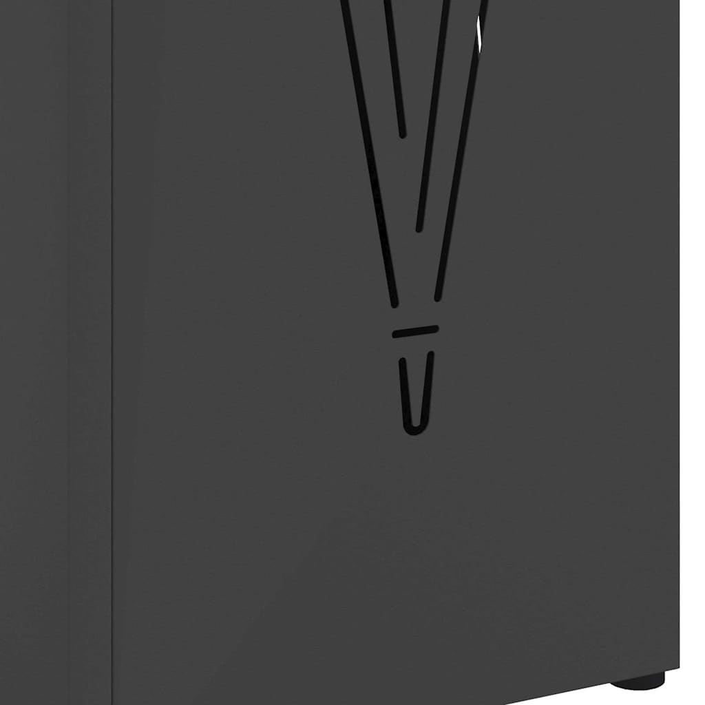 vidaXL Rain Umbrella Stand Black 15.5 x 15.5 x 49 cm Steel