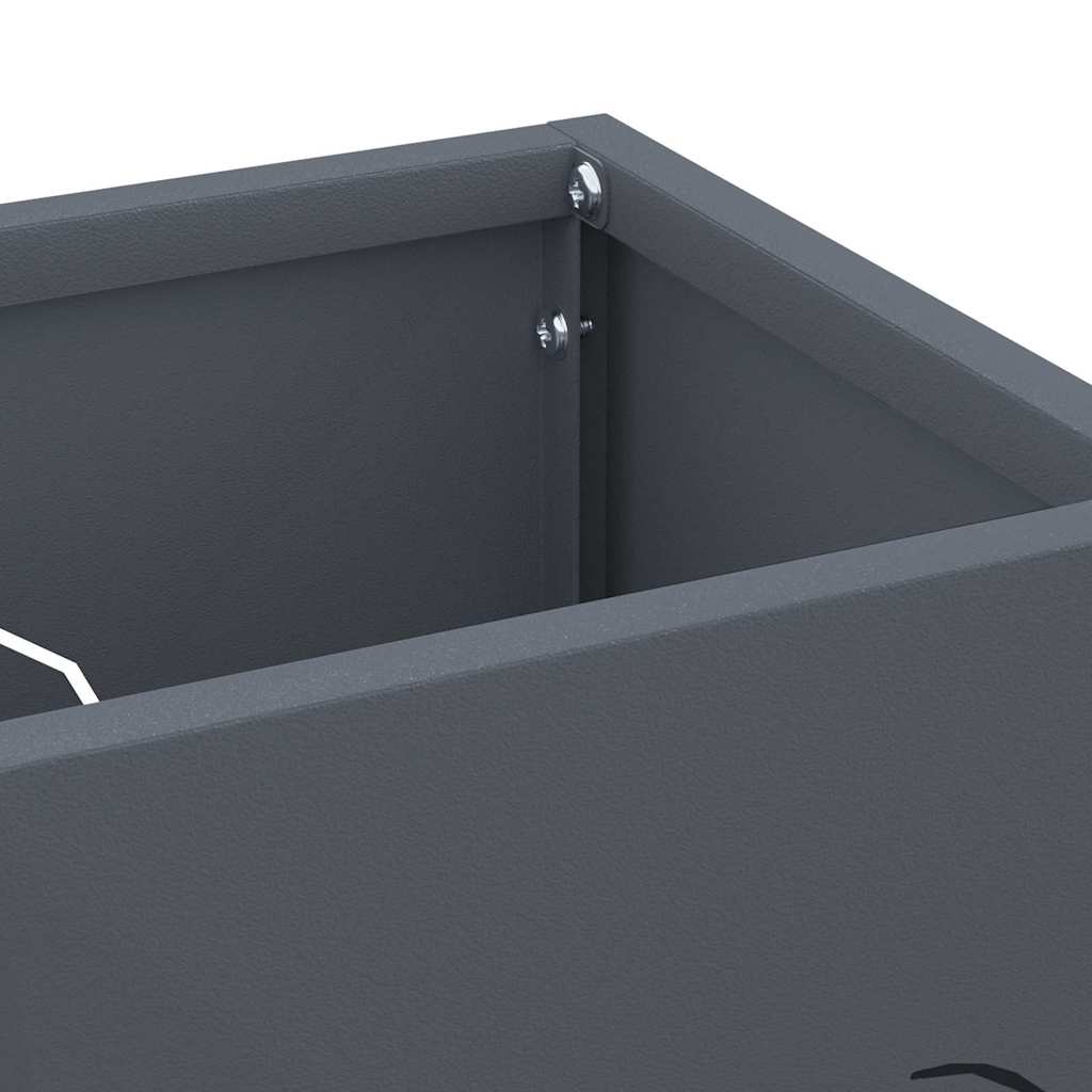 vidaXL Rain Umbrella Stand Anthracite 15.5 x 15.5 x 49 cm Steel