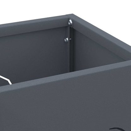 vidaXL Rain Umbrella Stand Anthracite 15.5 x 15.5 x 49 cm Steel