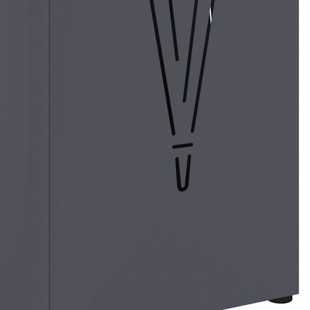 vidaXL Rain Umbrella Stand Anthracite 15.5 x 15.5 x 49 cm Steel