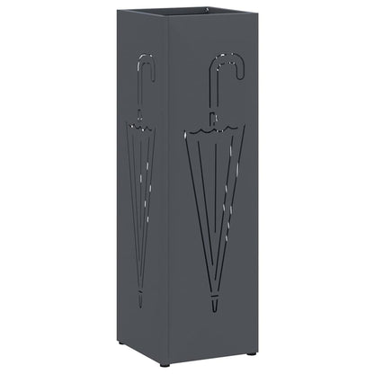 vidaXL Rain Umbrella Stand Anthracite 15.5 x 15.5 x 49 cm Steel