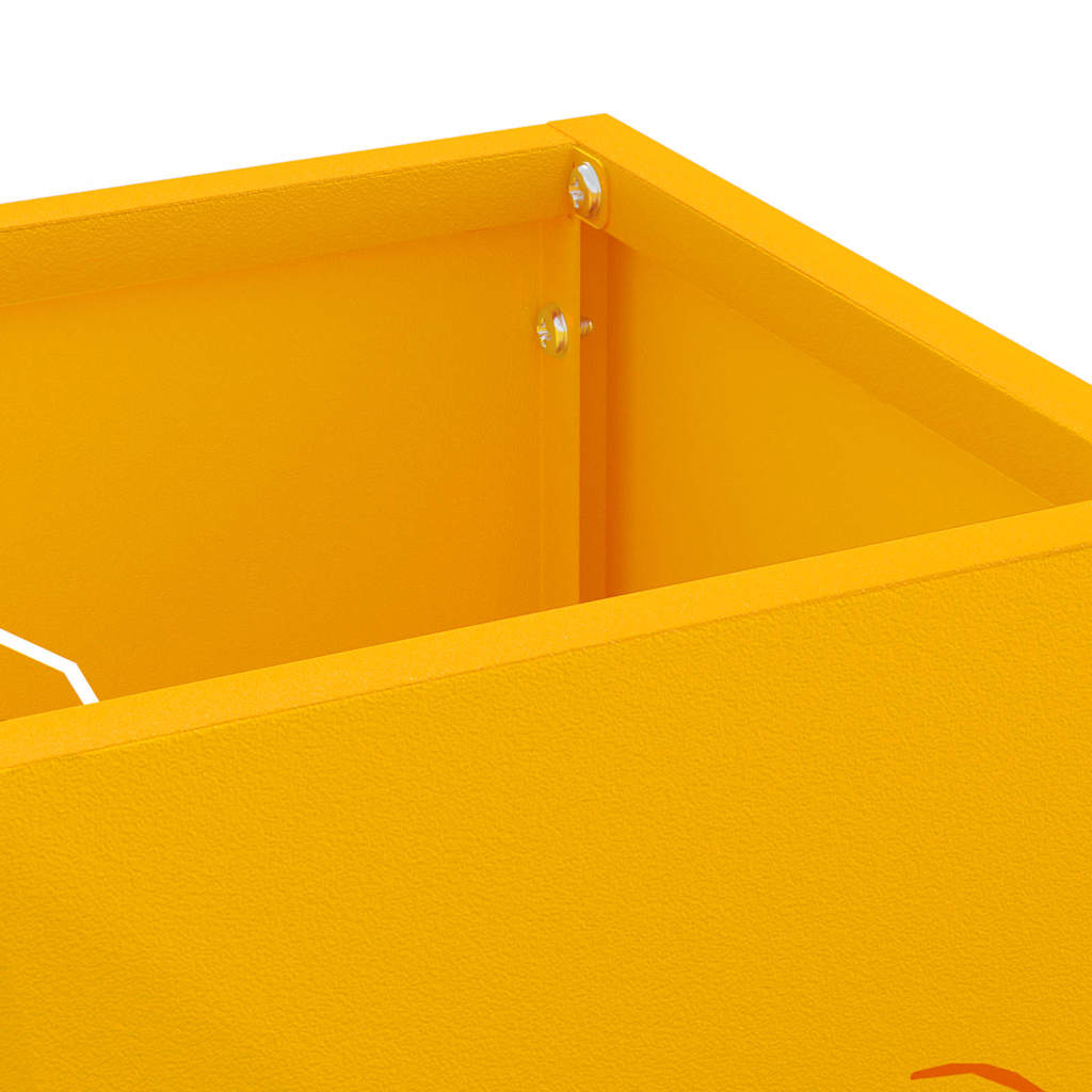 vidaXL Rain Umbrella Stand Mustard 15.5 x 15.5 x 49 cm Steel