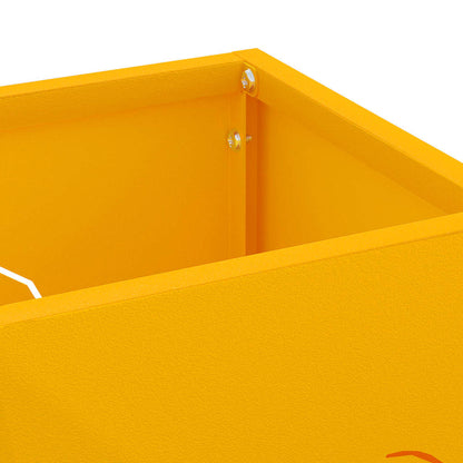 vidaXL Rain Umbrella Stand Mustard 15.5 x 15.5 x 49 cm Steel