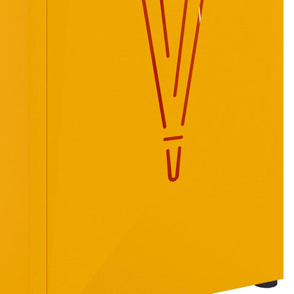vidaXL Rain Umbrella Stand Mustard 15.5 x 15.5 x 49 cm Steel