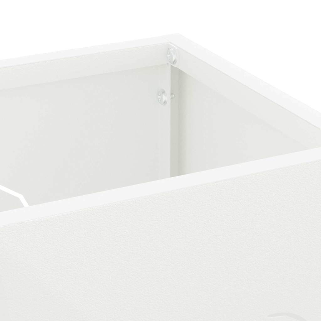vidaXL Rain Umbrella Stand White 15.5 x 15.5 x 49 cm Steel