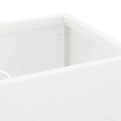 vidaXL Rain Umbrella Stand White 15.5 x 15.5 x 49 cm Steel